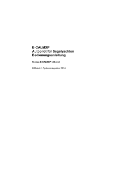 B-CALMXP Autopilot für Segelyachten Bedienungsanleitung