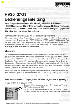 HV30_27G3 Bedienungsanleitung - Gigahertz Solutions
