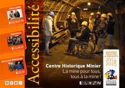 brochure Accessibilité 2014-2015 - Centre historique minier de