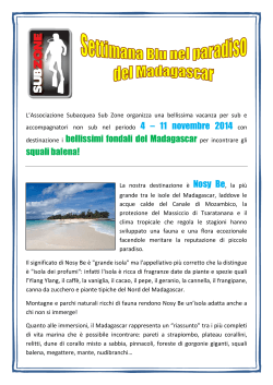 destinazione i bellissimi fondali del Madagascar per
