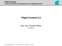 Flight Contest Tool zur Planung und Auswertung - Präzisionsflug