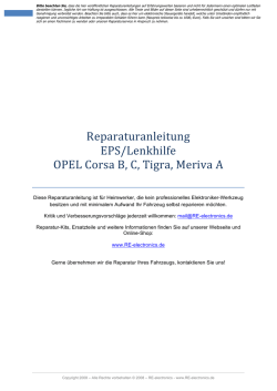 Reparaturanleitung EPS/Lenkhilfe OPEL Corsa B - re-electronics.de