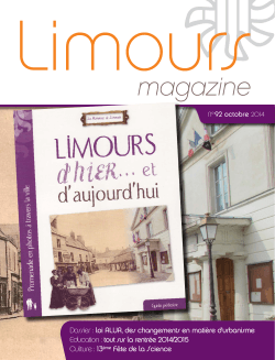 Téléchargez le Limours Magazine octobre 2014 en format pdf