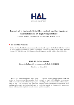 Impact of a backside Schottky contact on the thyristor
