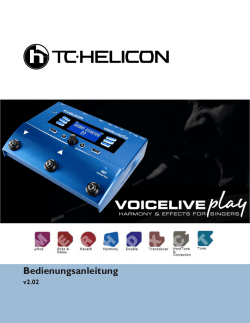 Bedienungsanleitung - TC-Helicon