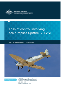 Loss of control involving scale-replica Spitfire, VH