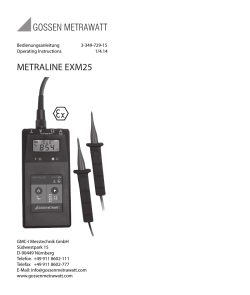 METRALINE EXM25 - GMC-I Messtechnik GmbH