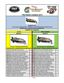 PRO-BASS CANADA 2014