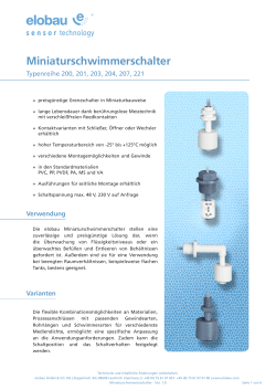 Miniaturschwimmerschalter