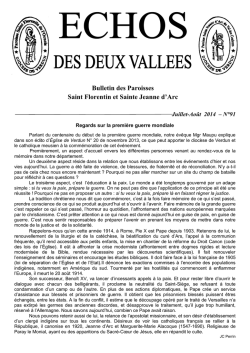 Juillet-Ao&ucirc;t - Dioc&egrave;se de Verdun