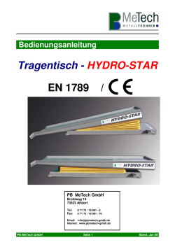 Hydro-Star Bedienungsanleitung - PB MeTech GmbH