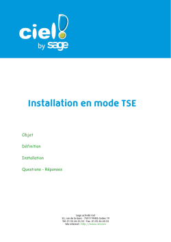 Installation en mode TSE