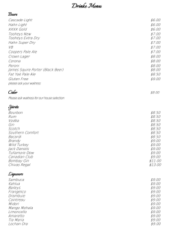 Download the Drinks Menu Here