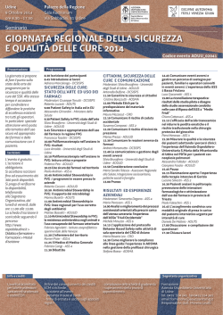 Programma - Regione Autonoma Friuli Venezia Giulia