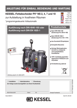 ANLEITUNG FÜR EINBAU, BEDIENUNG UND WARTUNG KESSEL