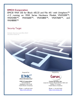 EMC® VNX OE for Block v05.33 and File v8.1