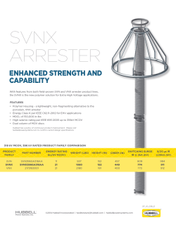 ARRESTER SVNX - Hubbell Power Systems