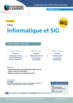 Informatique et SIG