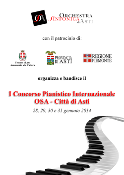 1° Concorso Pianistico Internazionale Città di Asti