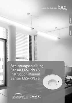 Datenblatt LIGHTGATE plus Bedienungsanleitung LGS - watt24.com