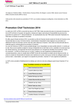 CAP TSM du 27 mai 2014