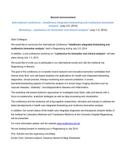 International conference: &bdquo;Healthcare integrated biobanking