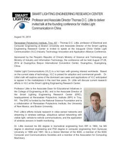 SMART LIGHTING ENGINEERING RESEARCH CENTER Professor
