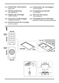 Assembly instructions Einbauanleitung Notice de montage Istruzioni