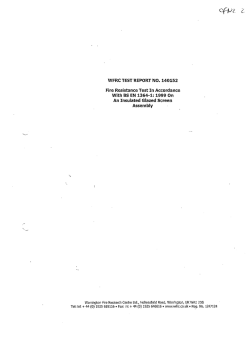 Fire Resistance Test In Accordance With BS EN 1364-1