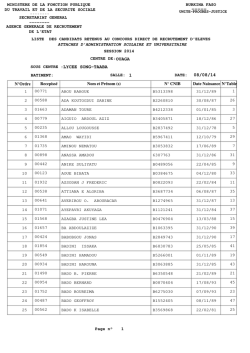 AASU - Concours directs