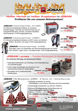 Profitieren Sie von unseren Aktionspreisen! - JOSAM