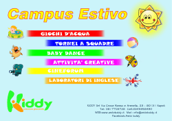 Il campo estivo