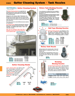 Gutter Cleaning System • Tank Nozzles
