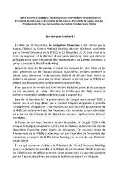 Document - F&eacute;d&eacute;ration fran&ccedil;aise de bowling et de sport de quilles