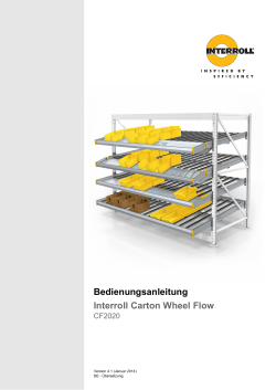 Bedienungsanleitung Interroll Carton Wheel Flow