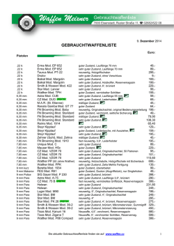 Gebrauchtwaffenliste, Waffen Meixner - Eisenstadt