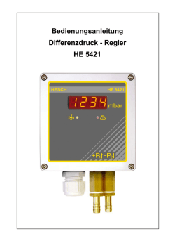 Bedienungsanleitung Differenzdruck - Regler HE 5421