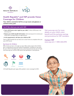 Health Republic&reg; and VSP provide Vision Coverage for Children