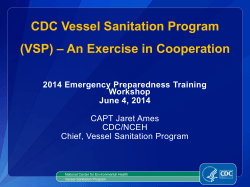 CDC Vessel Sanitation Program (VSP) – An Exercise in Cooperation