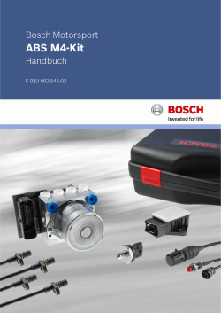 ABS M4-Paket Handbuch - Bosch Motorsport