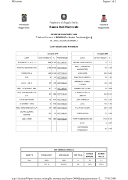 affluenza e risultati elezioni del 25 maggio 2014