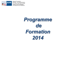 Catalogue de Formation 2014
