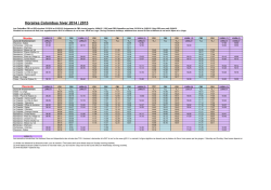 Horaires Colombus hiver 2014 / 2015 - Haute