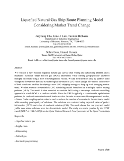 Liquefied Natural Gas Ship Route Planning Model Considering