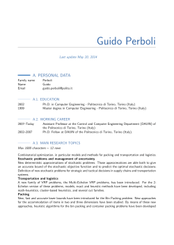 Guido Perboli – - Politecnico di Torino