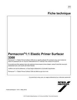 Fiche technique Permacron&reg;1:1 Elastic Primer Surfacer 3300