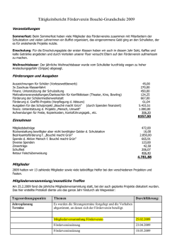 Was war bei uns los im letzten Jahr - Bouché - Schule