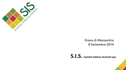 S.I.S. progetto grano - Confagricoltura Alessandria