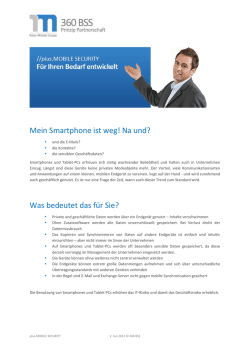 Mein Smartphone ist weg! Na und? Was bedeutet das für Sie?