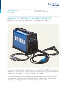 UWW-161 TP &ndash; PORTABLE WELDING INVERTER
